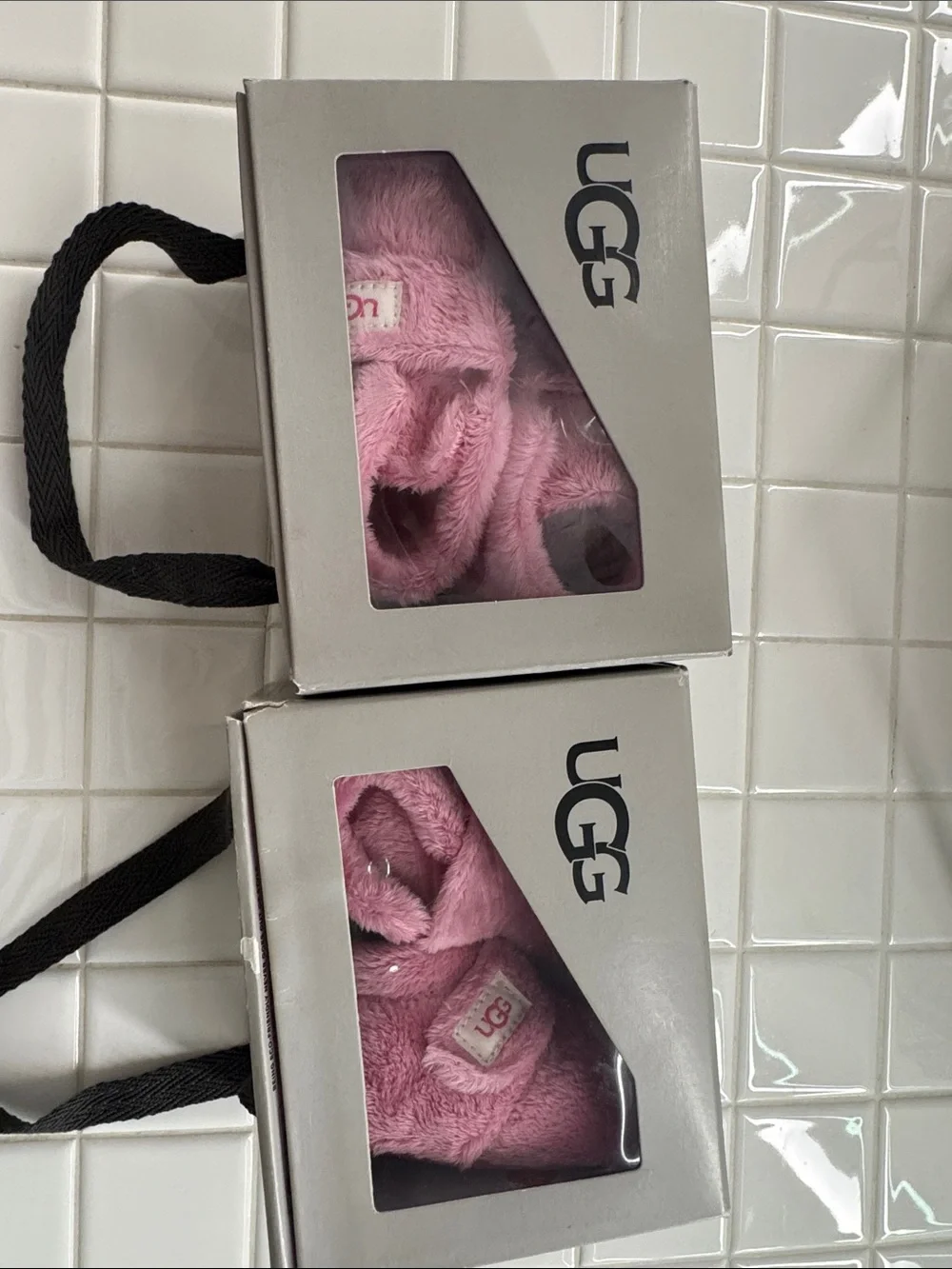 UGG Pink Bootie Slippers for baby-2 sets